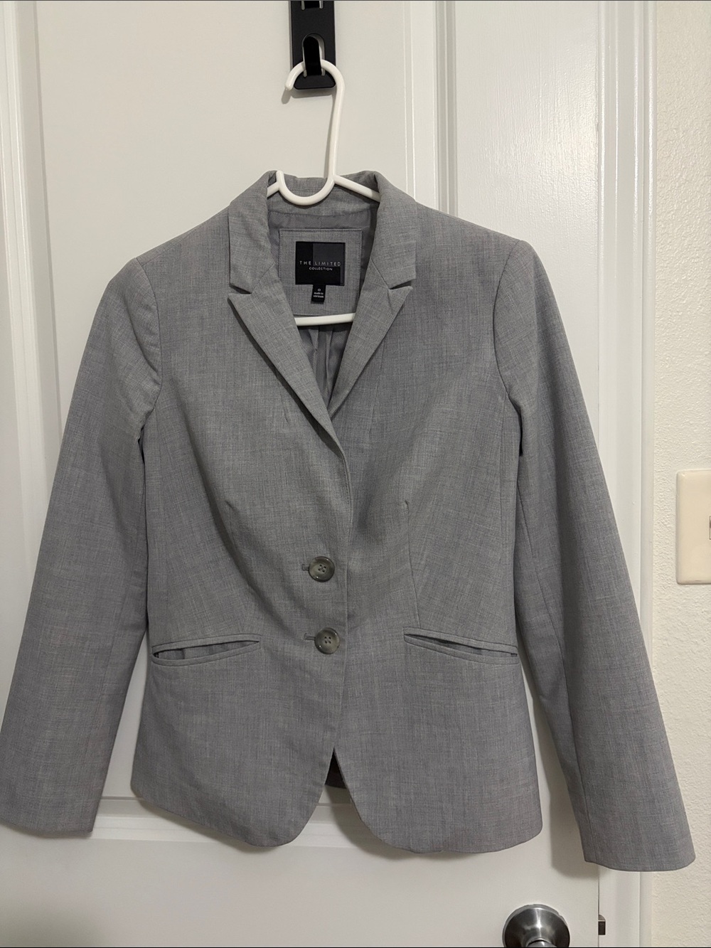 The Limited Light Gray Women's Two-Button Blazer